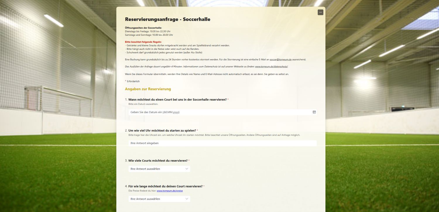 Torneum Soccer Reservierung Torneum Soccer Reservierung